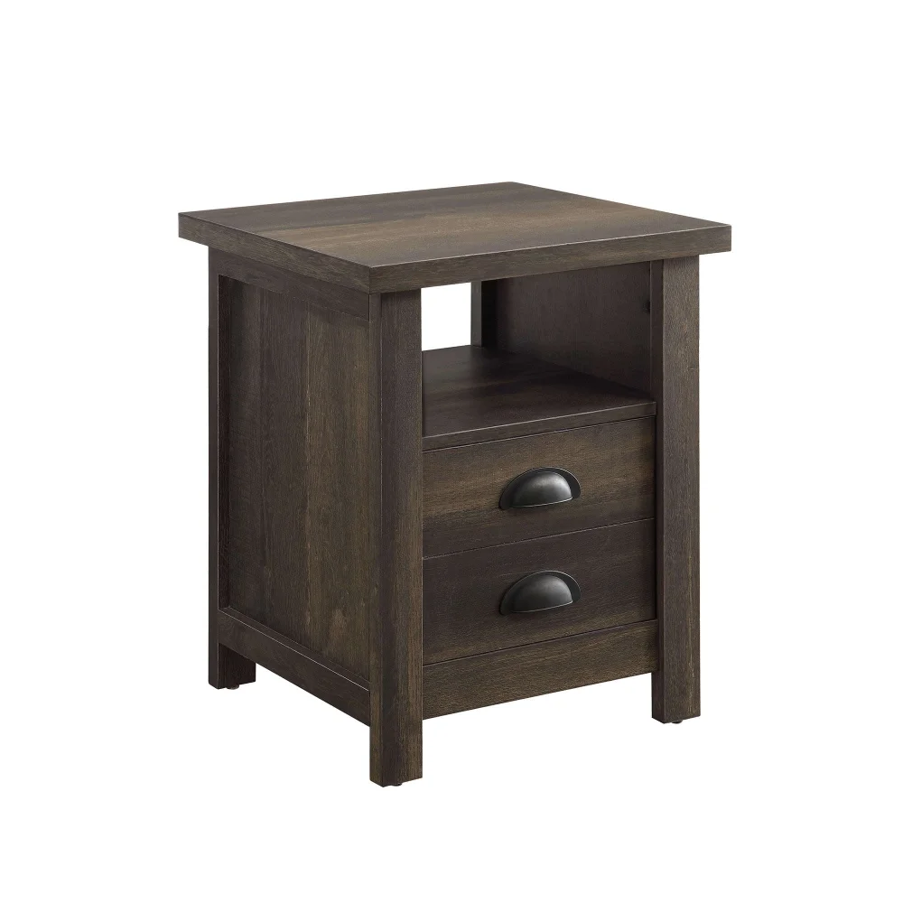 

Mitlame Granary Modern Farmhouse End Table, Brown Warm Furniture Decoration Unique Rural Style Cabinet