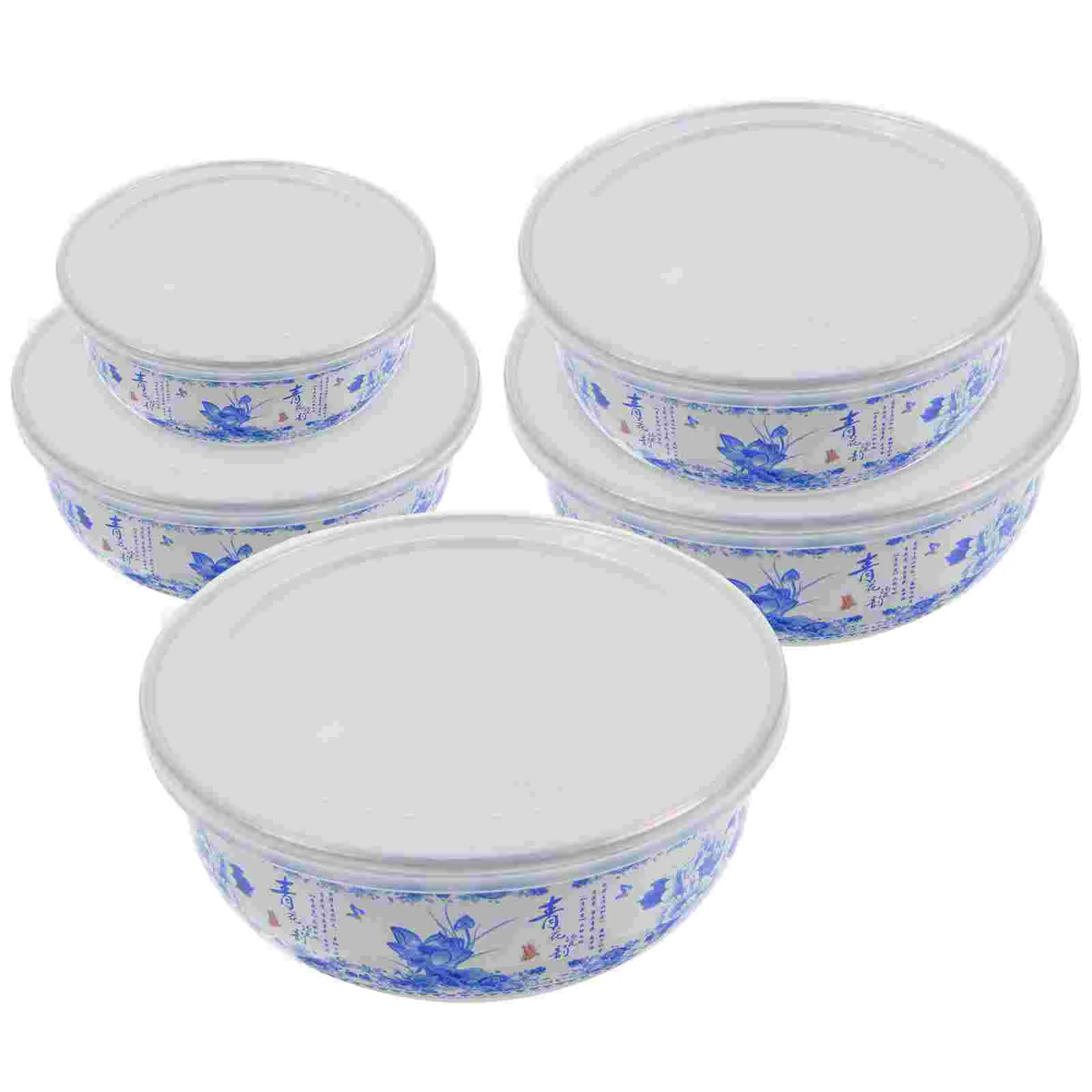 

Casserole Enamel Bowl Decorative Lard Basin Household Enamelware Mixing Soup Storage