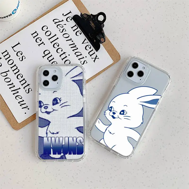 

kpop n-newjeans Phone Case For iPhone 11 12 Mini 13 14 Pro XS Max X 8 7 6s Plus 5 SE XR Transparent Shell
