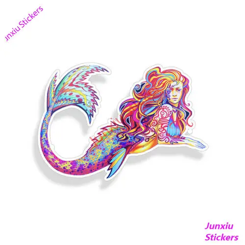 

Tribal Mermaid Sticker Laptop Beach Cup Cooler Car Vehicle Window Bumper Decal Sticker Styling Cover Scratches Accessories Decor