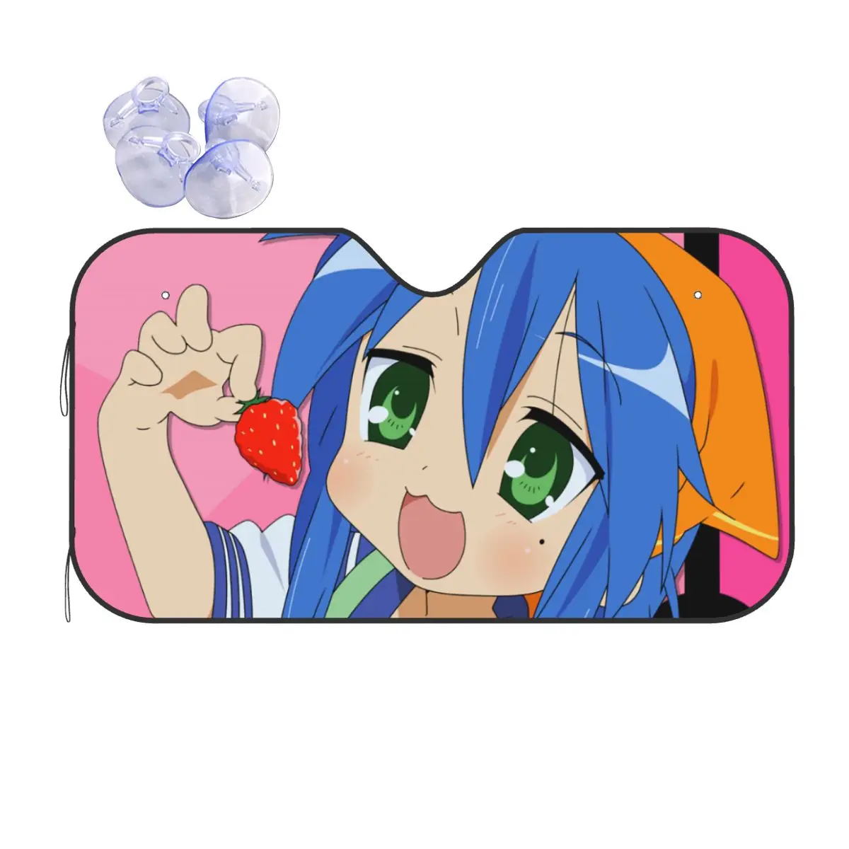 

Забавный солнцезащитный козырек для лобового стекла Kawaii Konata Izumi 76x140 см удачная звезда японская аниме пленка солнцезащитный козырек тепловой отражатель