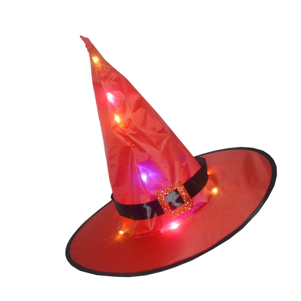 

Luminous Witch Hat Costume Bonnet Halloween Magician Santa Clothing Festive Party