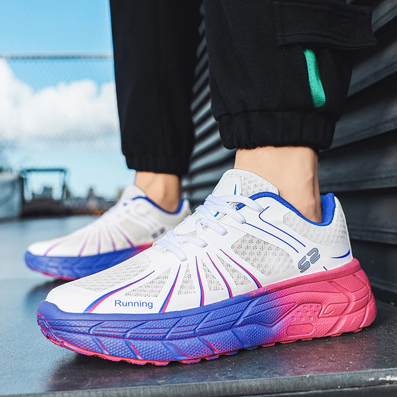 Running Shoes Anti Slip Shock Absorption Breathable Road Running Shoes Men Outdoor Fitness Jogging Casual Sport Shoes Women