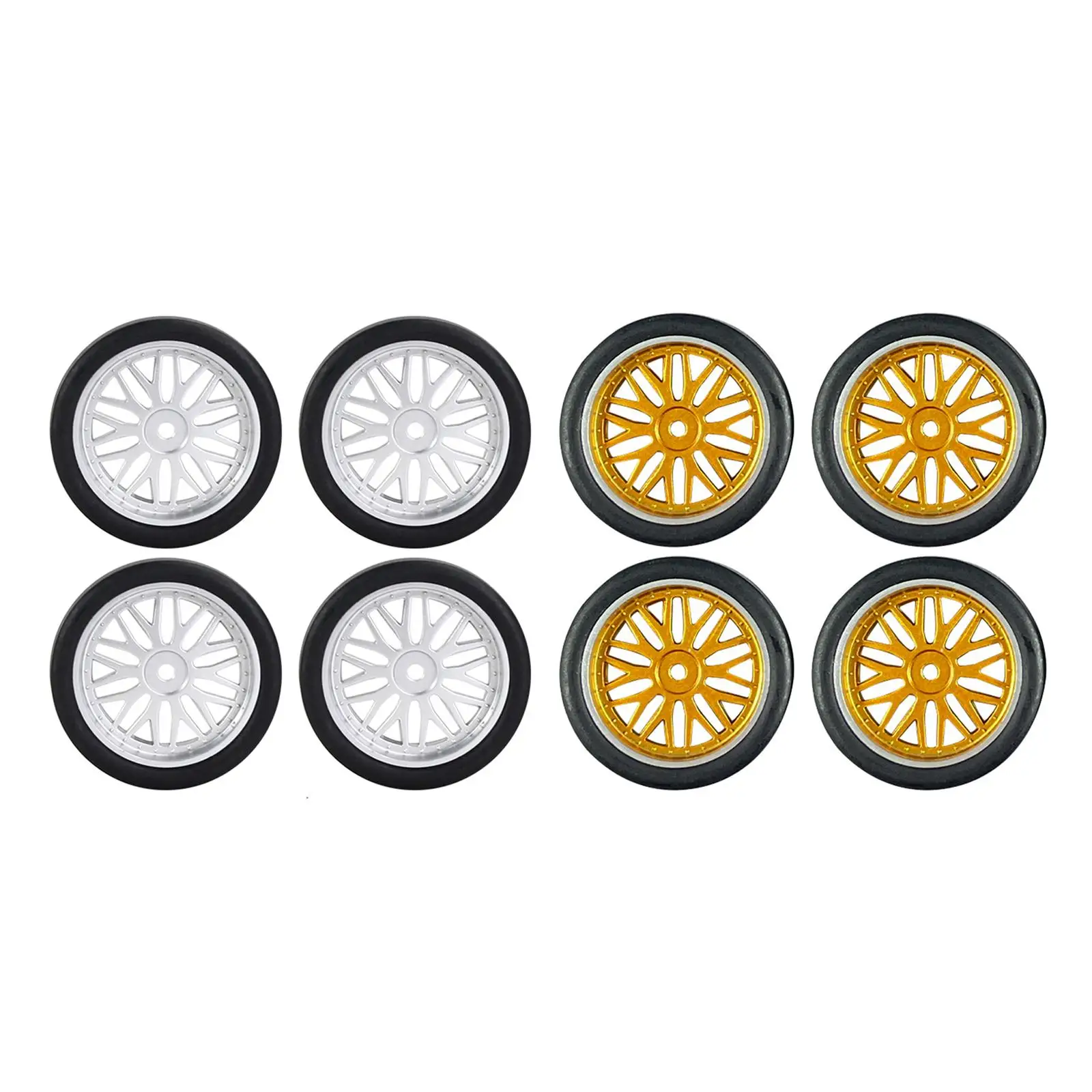 

4 Pieces Wheel Rim and Tires Set RC Car Drift Tires Replacements for 1:18 RC Electric Drift Car Spare Parts Repalces Accessory