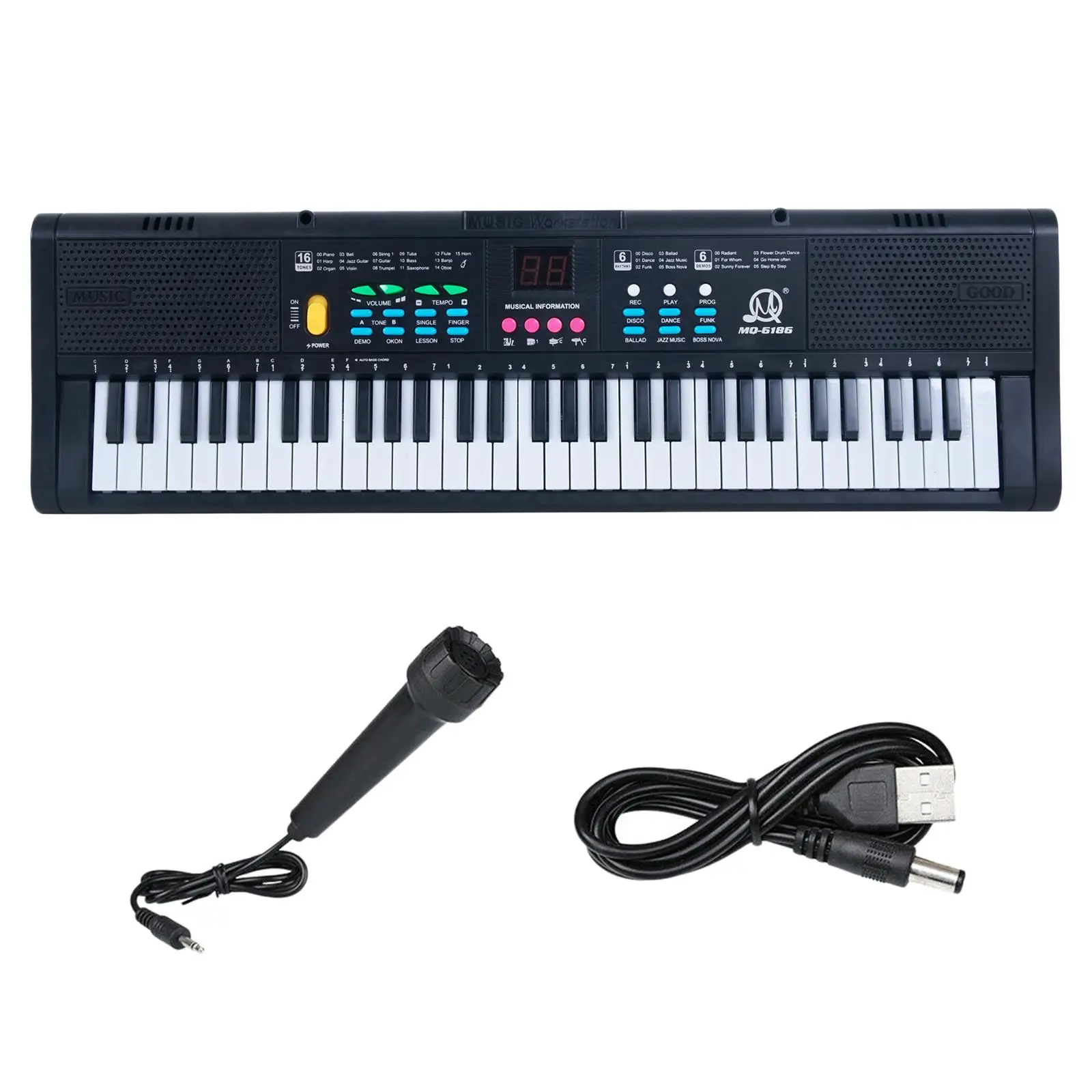 

Keyboard Piano Instrument Toy 61 Keys Practical Musical for Party Learning