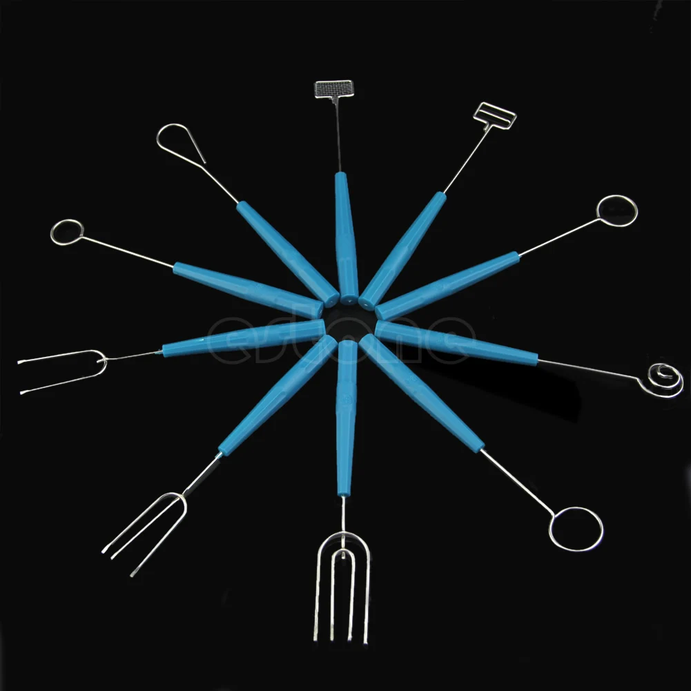 

10 шт. фонтан для фондю шоколада, вилка для окунания торта, брикет 1 комплект L21A