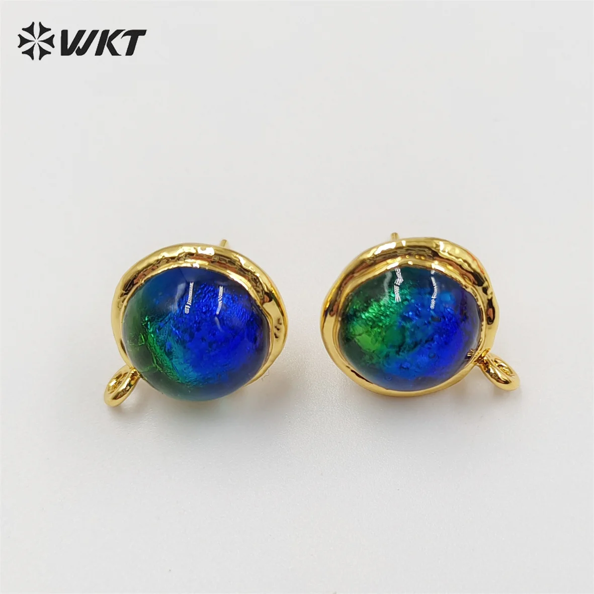 WT-JFE78  WKT 2022 new sale accessory coloured glaze High quality fashion jewelry accessories Retro earrings INS