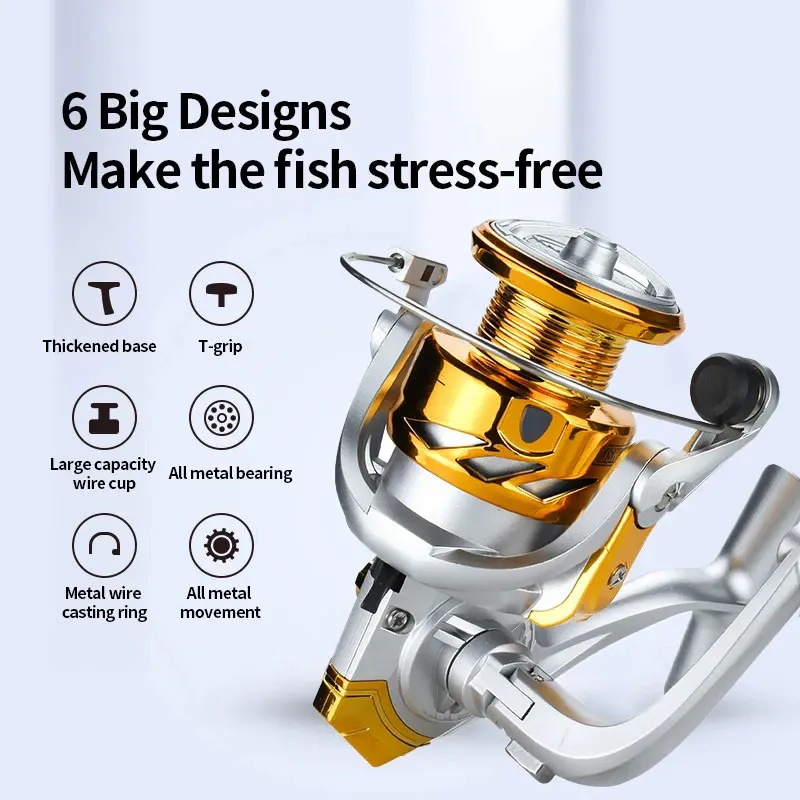 

Fishing Reel Metal Movement Spinning Reel Special Price Electroplating Head Fishing Wheel Bait Casting Reel Telescopic Fishing R