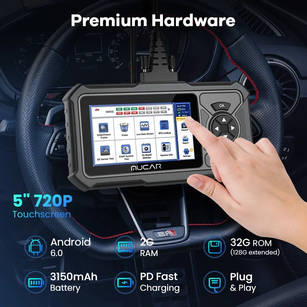 Фото MUCAR CDE900 Pro OBD2 автомобильный диагностический сканер инструменты поддерживает полную систему автомобильный сканер obd2 диагностический инструмент №5