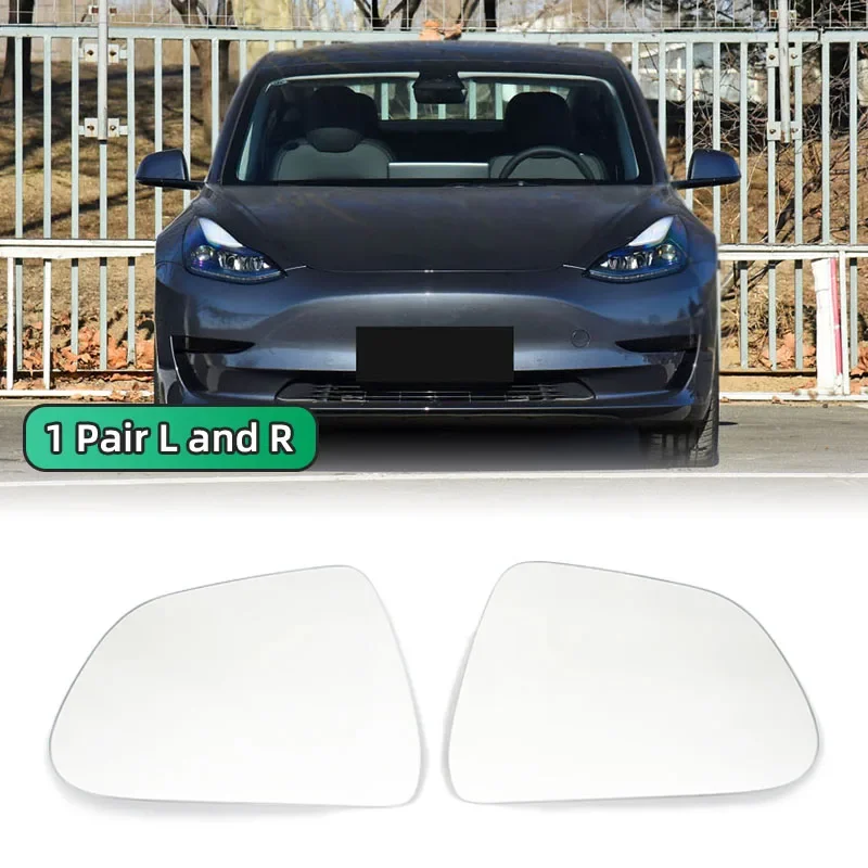 

Для Tesla Model 3, широкоугольное автомобильное зеркало заднего вида с подогревом, замена антибликовой ослепительной стеклянной линзы заднего вида