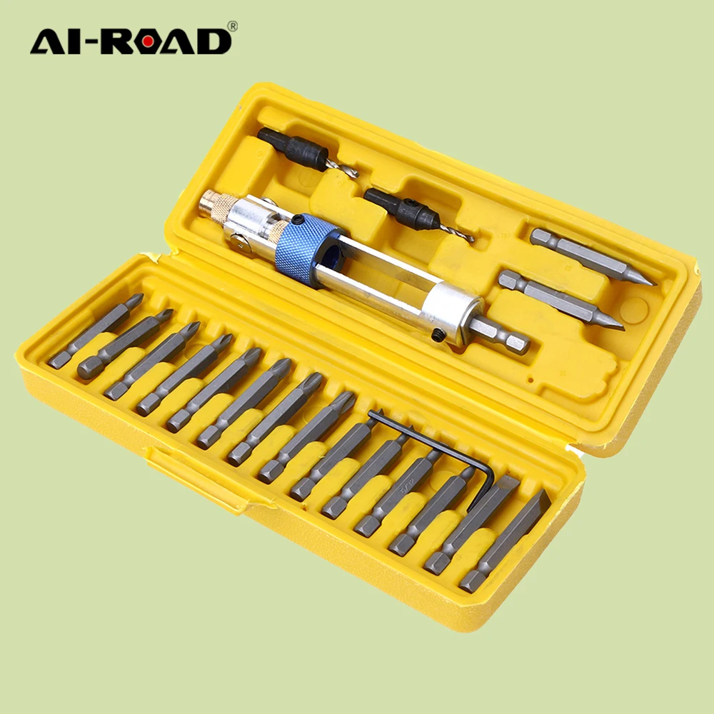 

20PCS HSS Half Time Drill Driver Screwdriver Sets Quick-Change Driving Repair Tools Set With Countersink Bits Allen Wrench
