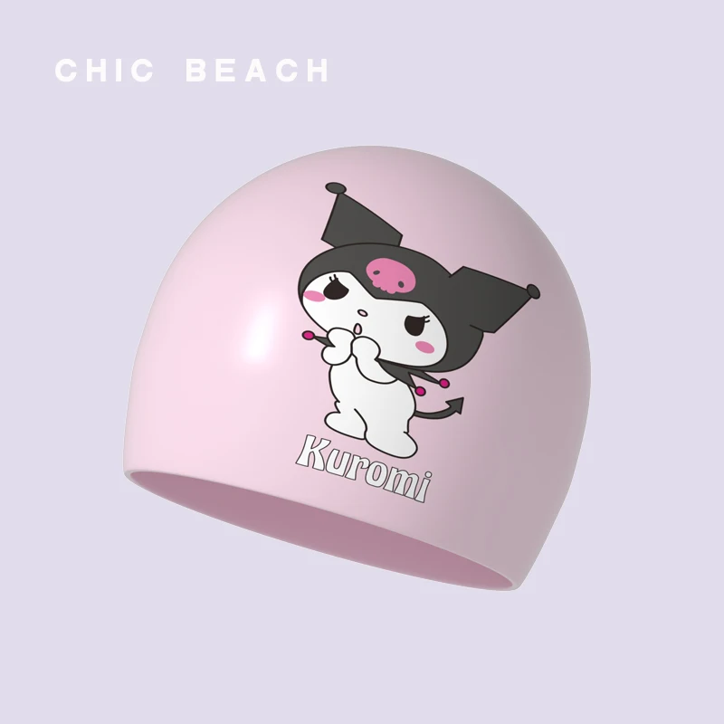 

Children's Swimming Hat Ear Protector Waterproof Bule Head Silicone Long Hair Comfortable Girls' Boys' Cartoon Professional Baby