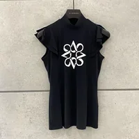 Spring/summer 2022 new lace-up collared short sleeved women's T-shirt sleeveless vest outdoor sports quick drying casual clothes 6
