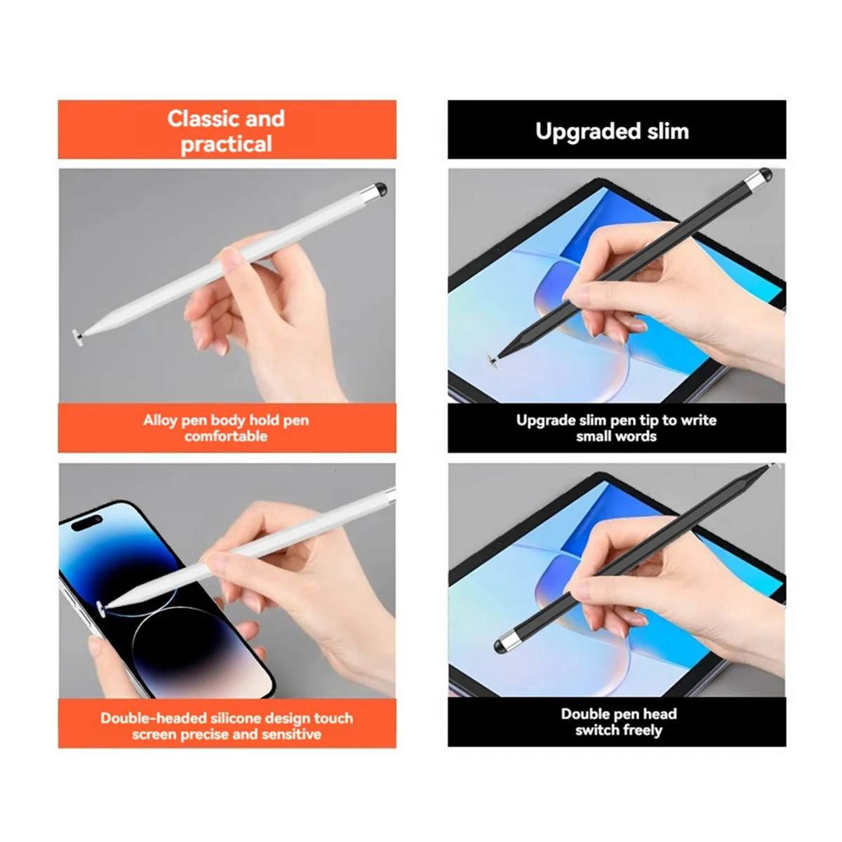 Емкостная ручка с сенсорным экраном 2 в 1 магнитная тонкая емкостная для Ipad Apple Huawei