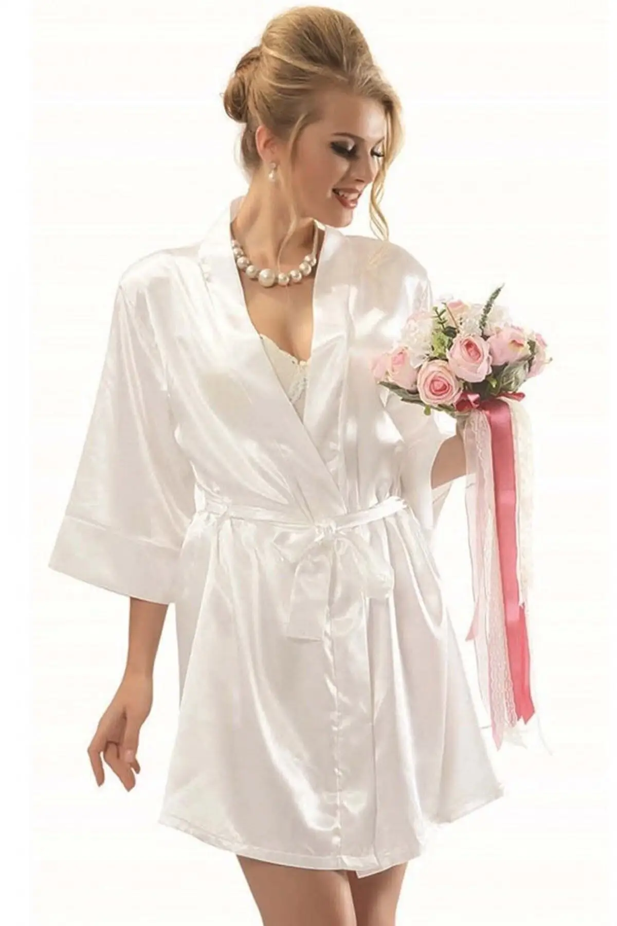 

Dressing Gown Bride 3232 Nbb Fashion Robe Female Bathrobe Sexy Peignoir Kimono Bride Dressing Gown Gown Gown Gown