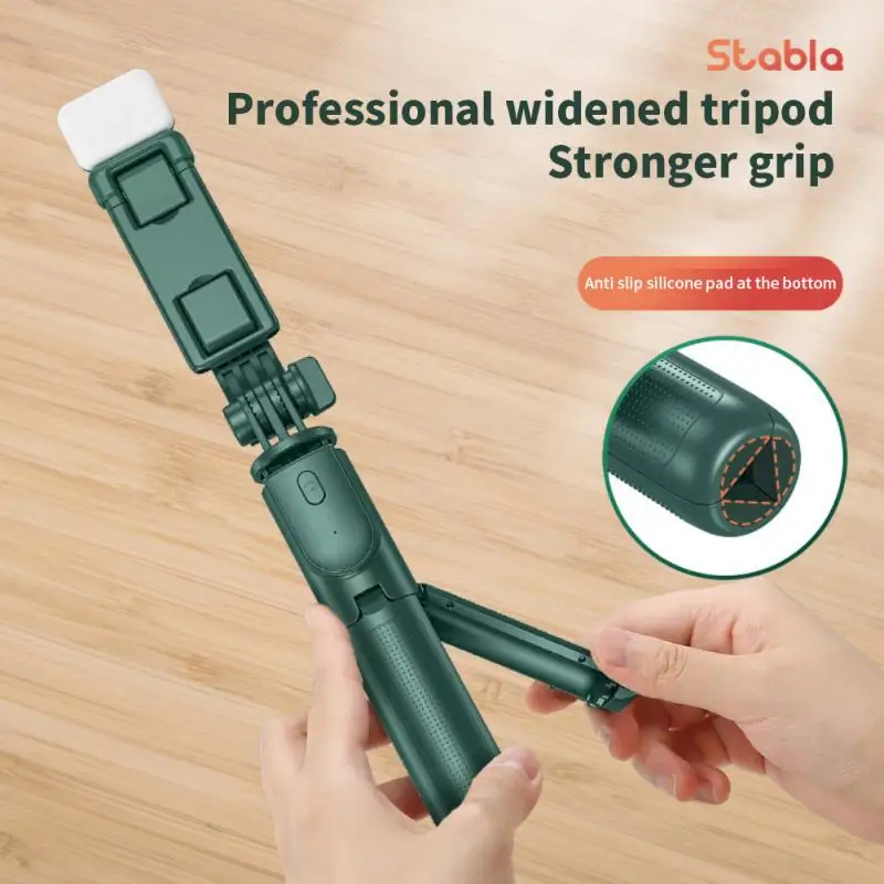 

Foldable With Fill Light Shutter Remote Control Tripod Expandable Monopod Tripod Monopod Selfie Stick Portable With Fill Light