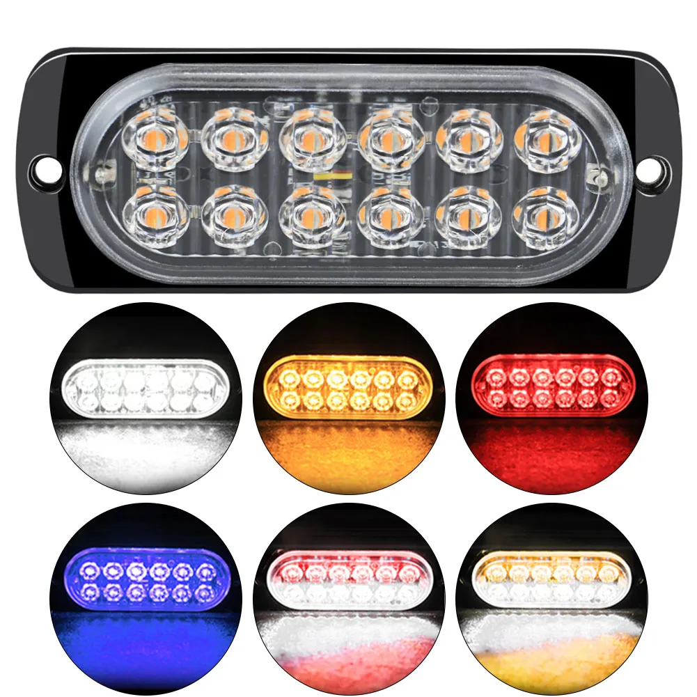 

DC12-24V Car Strobe Light Grille Flashing Lightbar Truck Car Beacon Lamp Amber Normally Bright Flashing Car Lights Accessories
