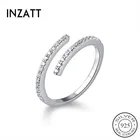 Кольцо женское регулируемое из серебра 925 пробы с цирконием