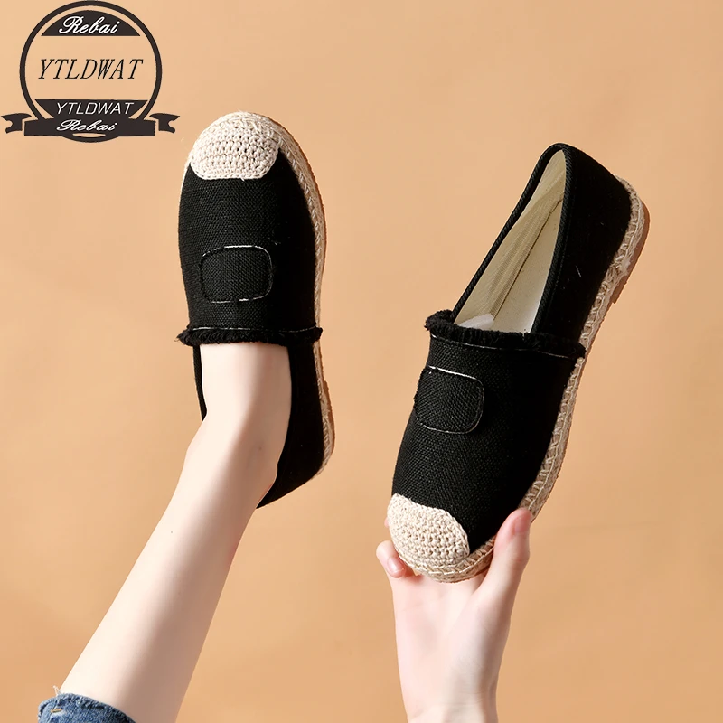 New 2022 Women's Sports Shoes Summer   Breathable Flat   Single   35-40 Round Head Low Heel