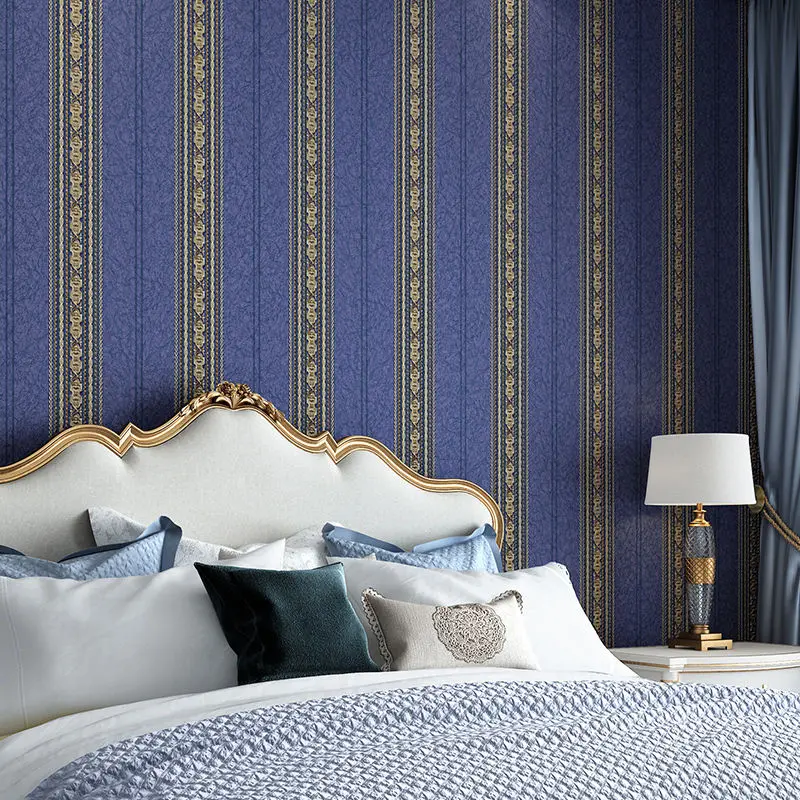 Роскошный Фиолетовый 3d тисненый Дамаск настенная бумага цветок спальня гостиная