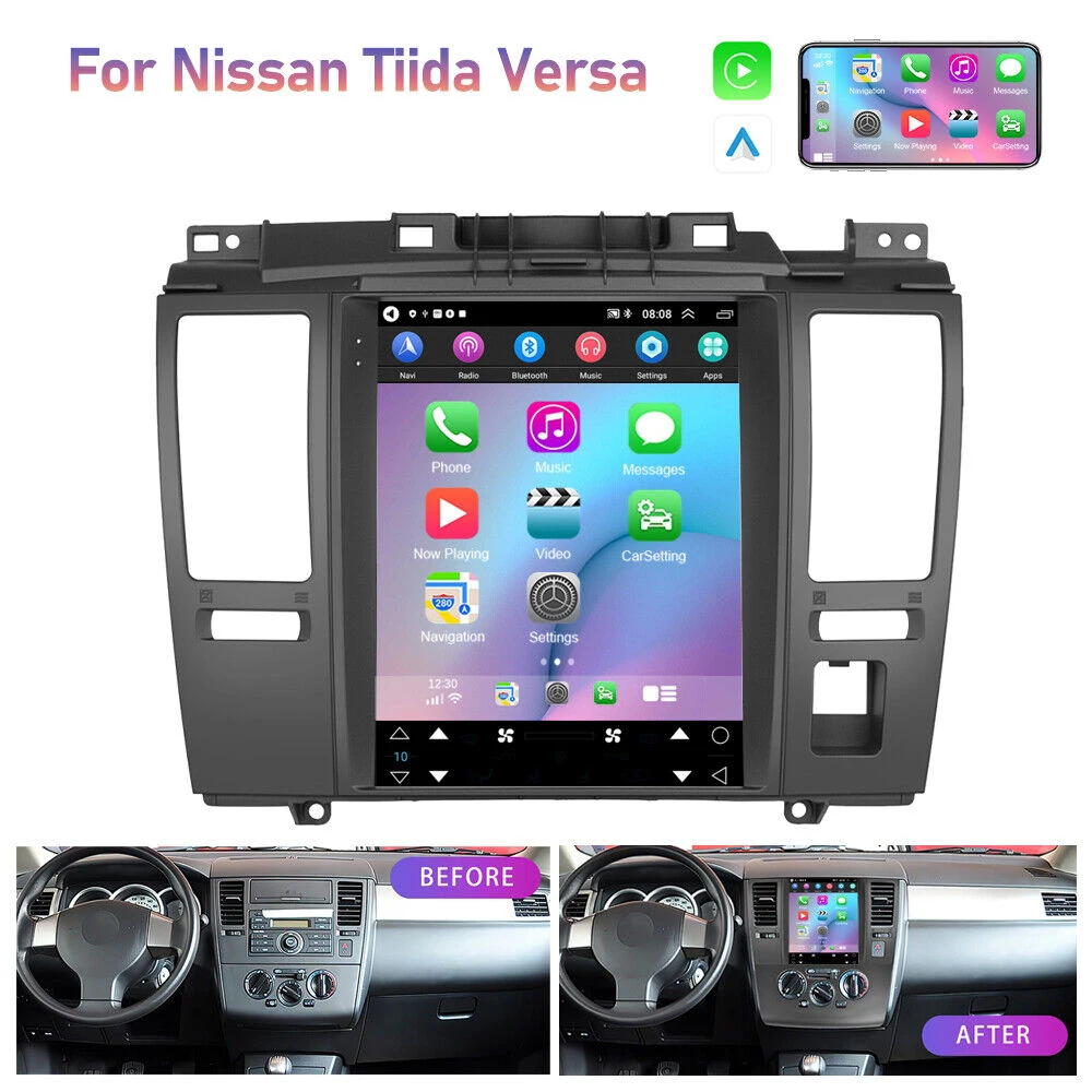 Автомагнитола на Android 12 для NISSAN TIIDA Auto 2004-2013, видеомагнитола SWC, мультимедийный проигрыватель 4G No 2din DSP, AHD, навигация, GPS, Авторадио плеер