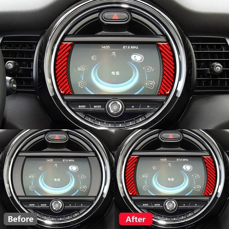 Наклейки на рамку консоли навигации из углеродного волокна Обложка отделка