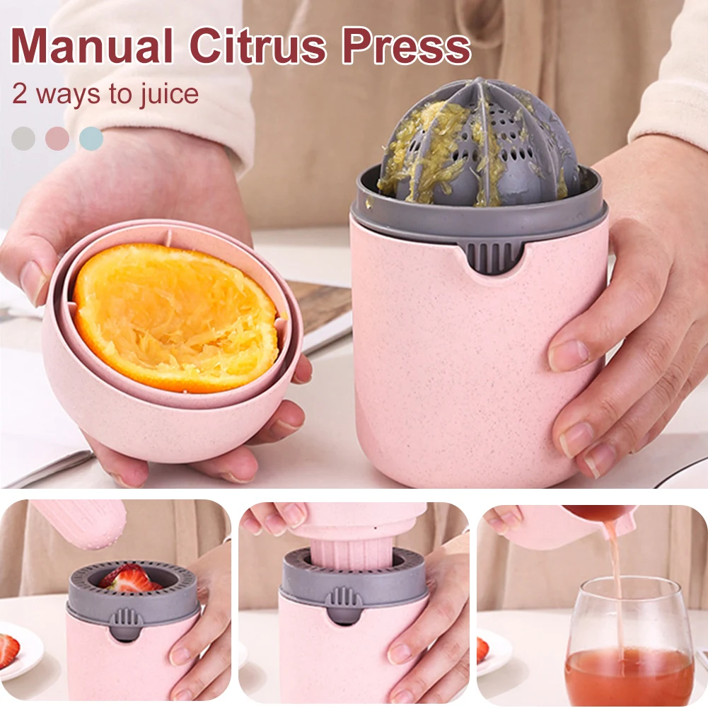 

Hand Fruit Juicer Citrus Orange Squeezer Lid Rotation Press Anti-Slip Reamer 2 Modes Fruit Juicer Tool Kitchen Accessories