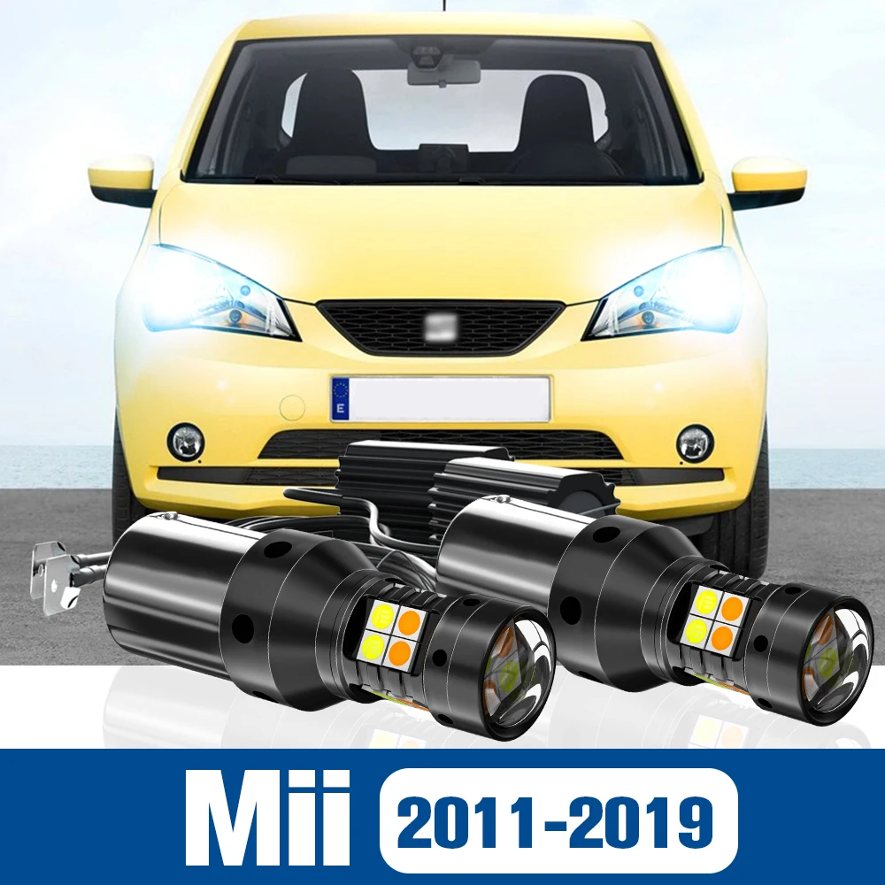 

2pcs LED Dual Mode Turn Signal+Daytime Running Light DRL Accessories Canbus For Seat Mii 2011-2019 2012 2013 2014 2015 2016 2017