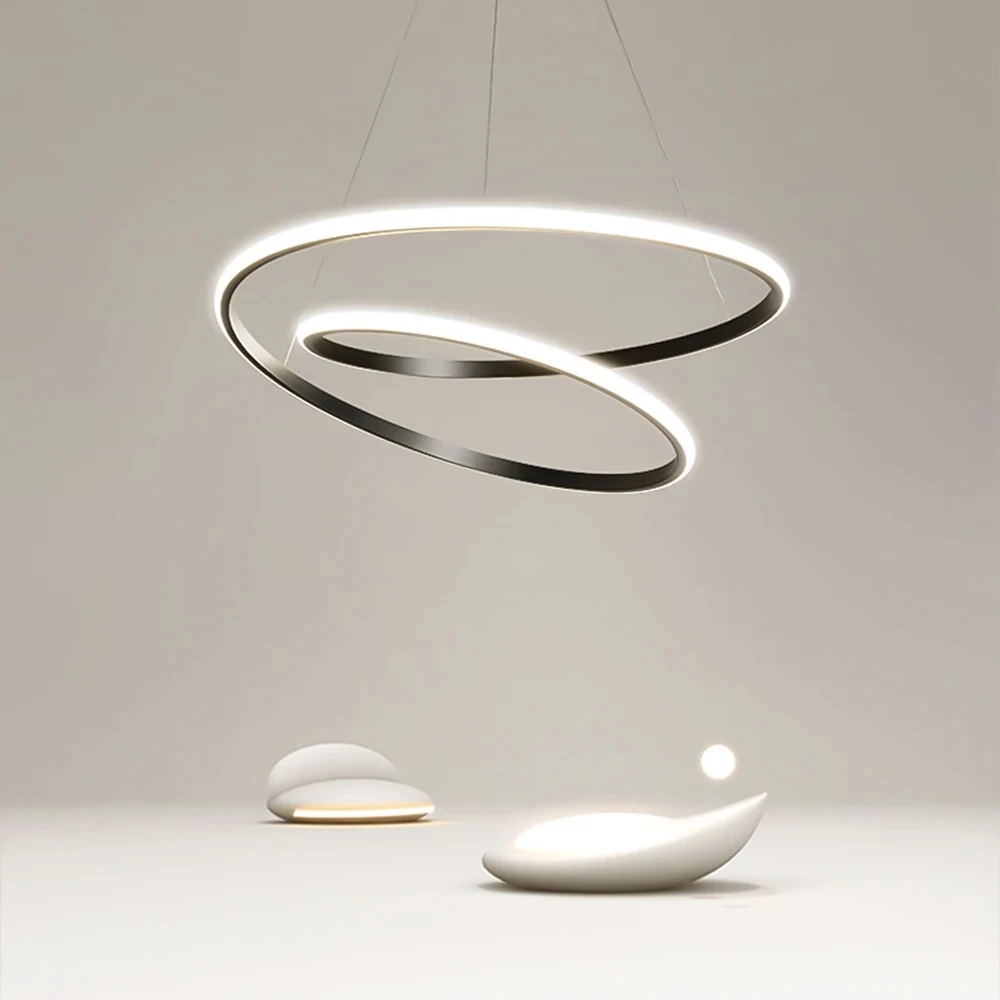 

Modern LED Chandelier Minimalism Pendant Lamps For Living Room Dining Room Kitchen Bedroom Simple Remote Control Hanging lights