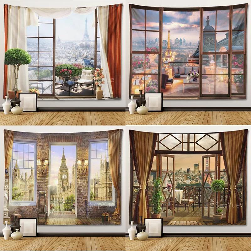 

Настенный Гобелен для домашнего окна, настенное украшение для комнаты в стиле хиппи, домашний декор, занавеска для спальни с функцией ночного видения, настенный гобелен