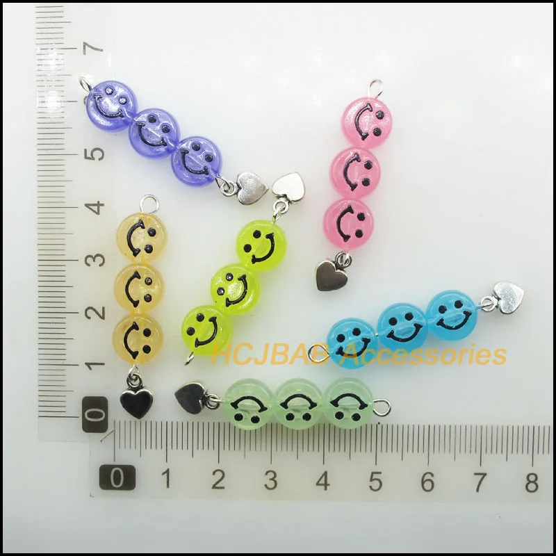 12 новых круглых подвесок в виде смайликов смешанные Подвески фотографий 10x43 мм