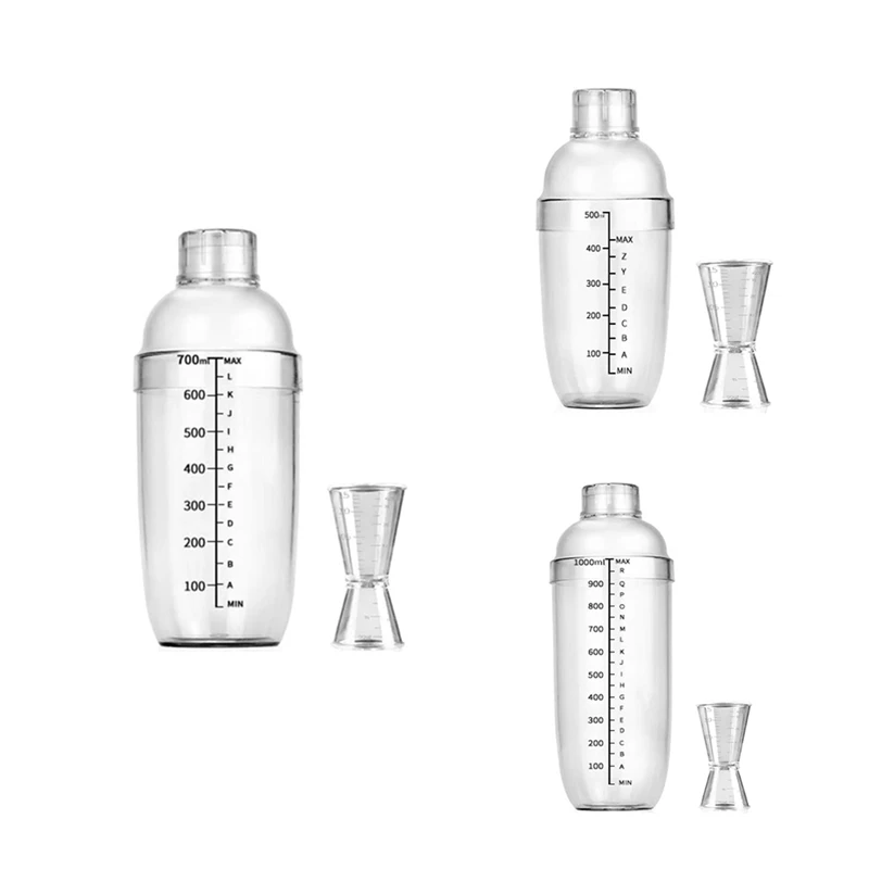 

Cocktail Shaker, Plastic Cocktail Shaker Set Use Wine Shaker Bar Mixing Tool