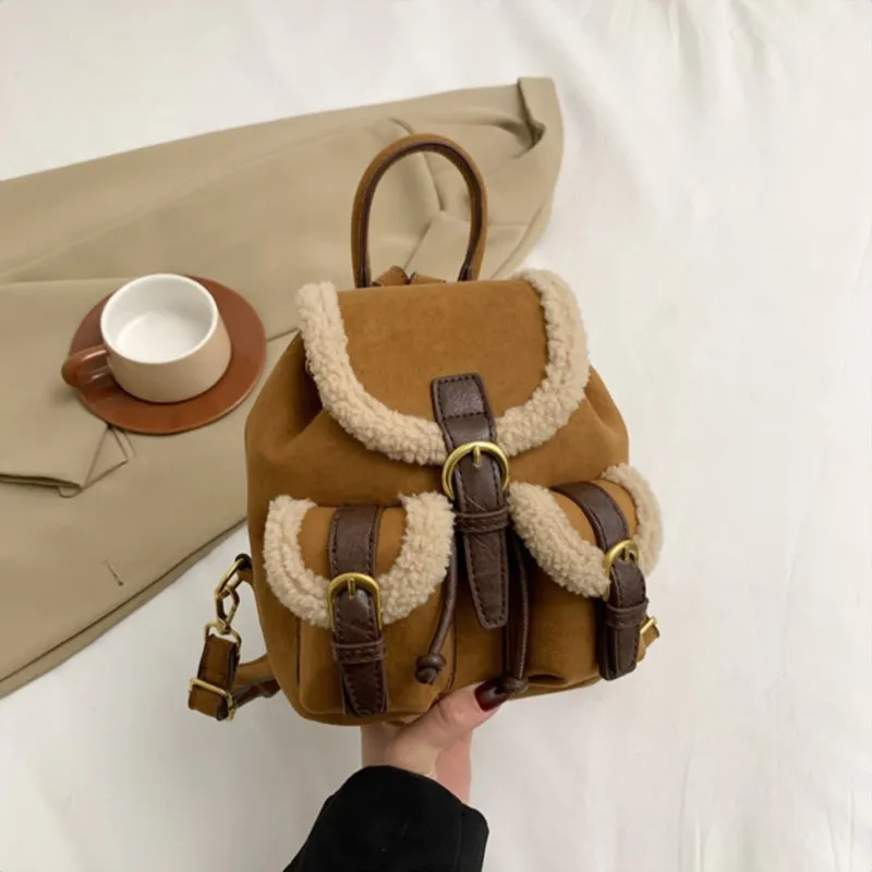 Маленький милый женский рюкзак из искусственной кожи в стиле ретро новинка 2024