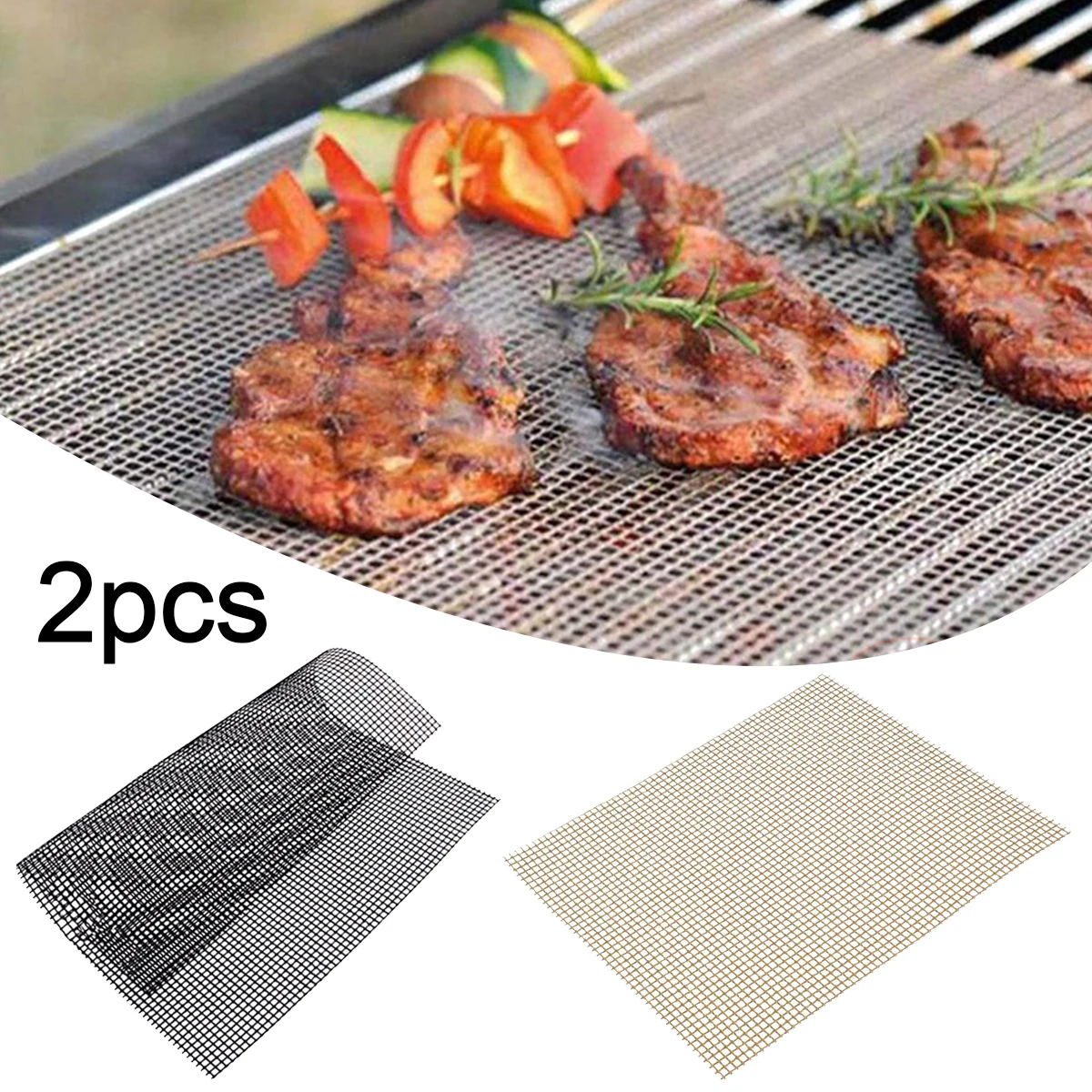 2 шт. Тефлоновые коврики для гриля из стекловолокна