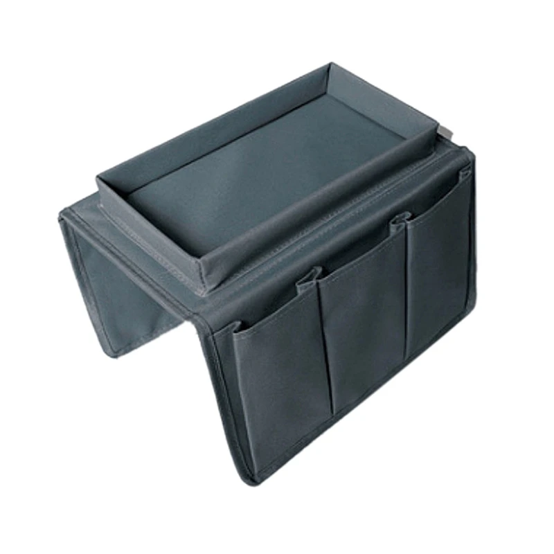

2X Sofa Armrest Organizer With 4 Pockets And Cup Holder Couch Armchair Hanging Storage Bag For TV Remote Control-Grey