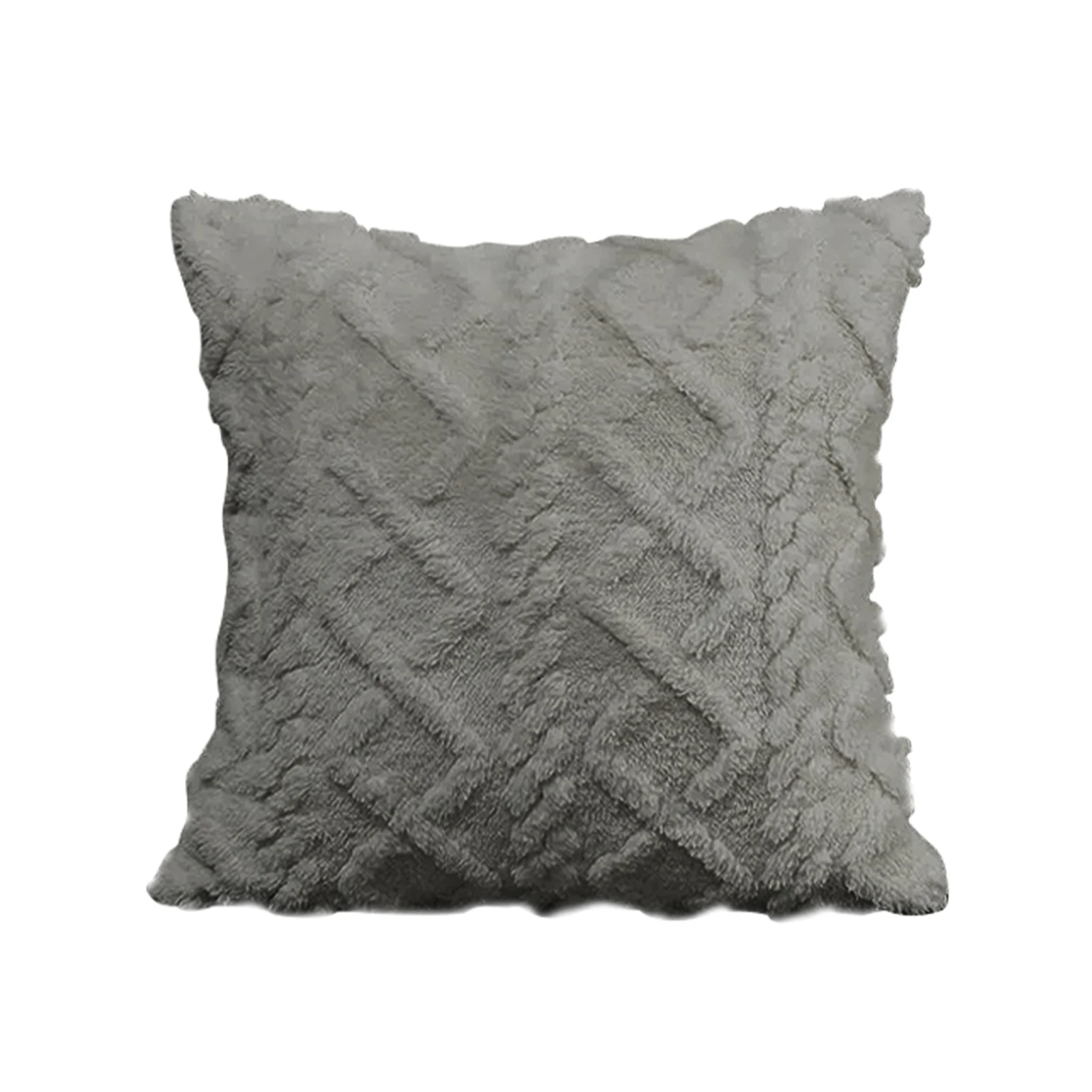 

Чехол для подушки 45 х45 см, мягкая плюшевая моющаяся Наволочка на молнии, с жаккардовым плетением, домашний декор, пушистая гостиная