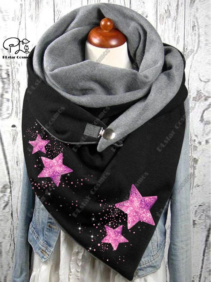 Новый теплый шарф с 3D принтом по индивидуальному заказу милый животный узор