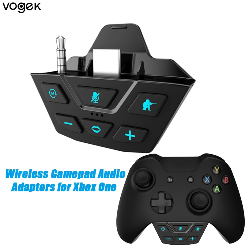 

Vogek Wireless Gamepad Audio Adapters 3.5mm Headphone Jack Stereo Audio Converter For Xbox One Controller Game Accessories