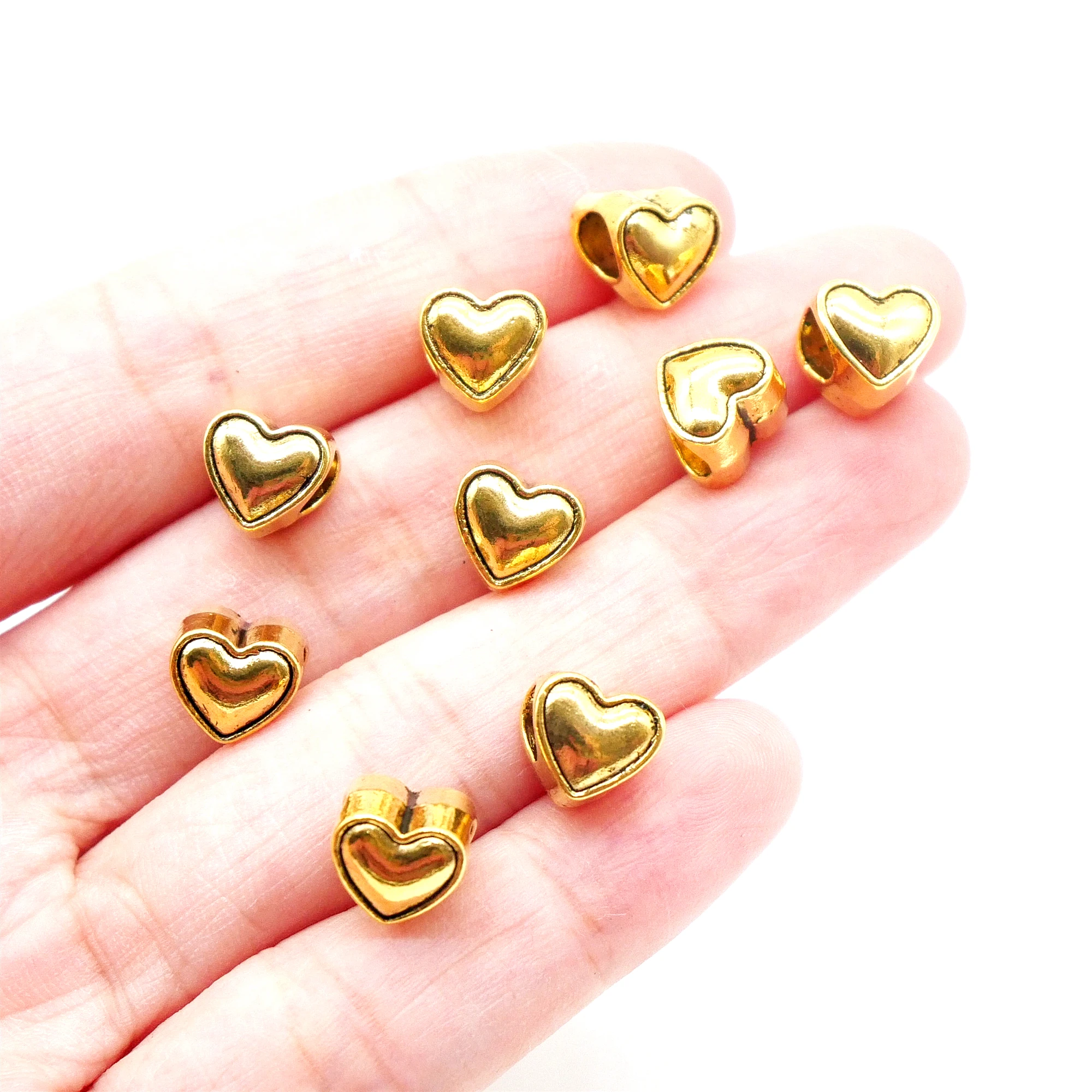 32 шт., бусины из цинкового сплава, 8x8x7 мм