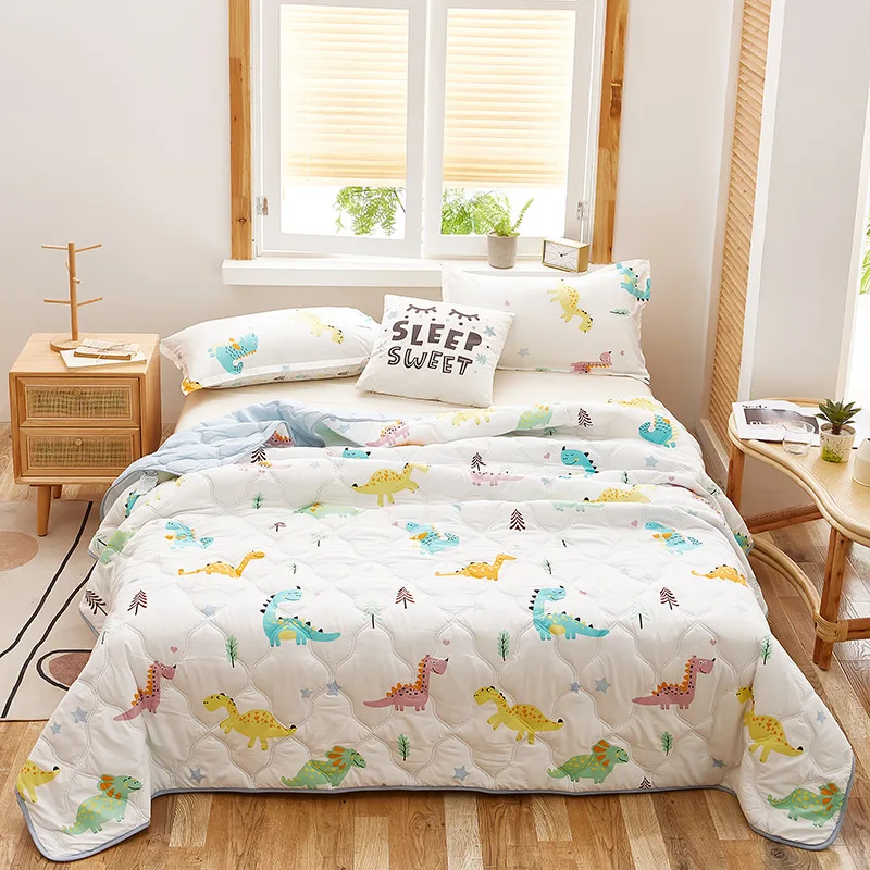 

Brushed Print Summer Cool Quilt Children's Soft and Comfortable Air-conditioning Quilt Washed Cotton Summer Quilt Bedding