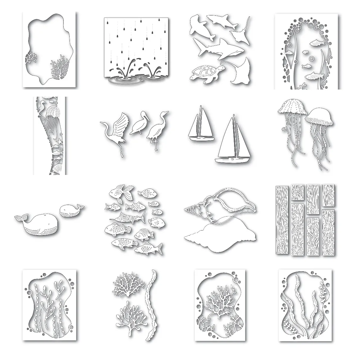 

Exquisite Marine Life Dies Scrapbook Diary Decoration Embossing Template DIY Greeting Card Handmade 2023 New
