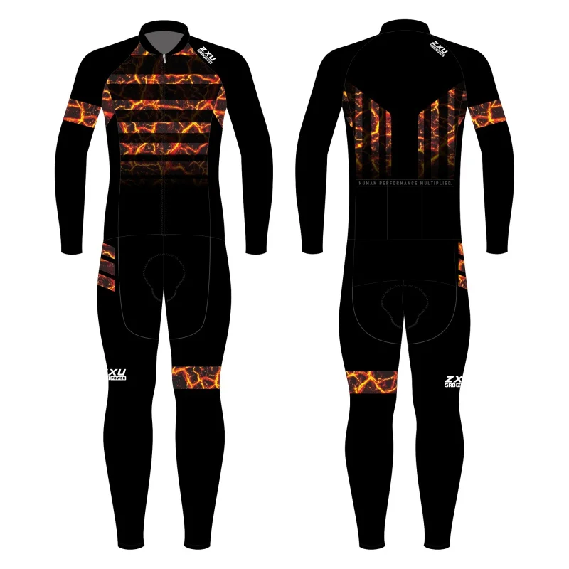 

New Long Sleeve Skinsuit ZXU Trisuit SRBPOWER Triathlon Clothing Jumpsuit Swimming Cycling Running Wetsuit Competition Apparel