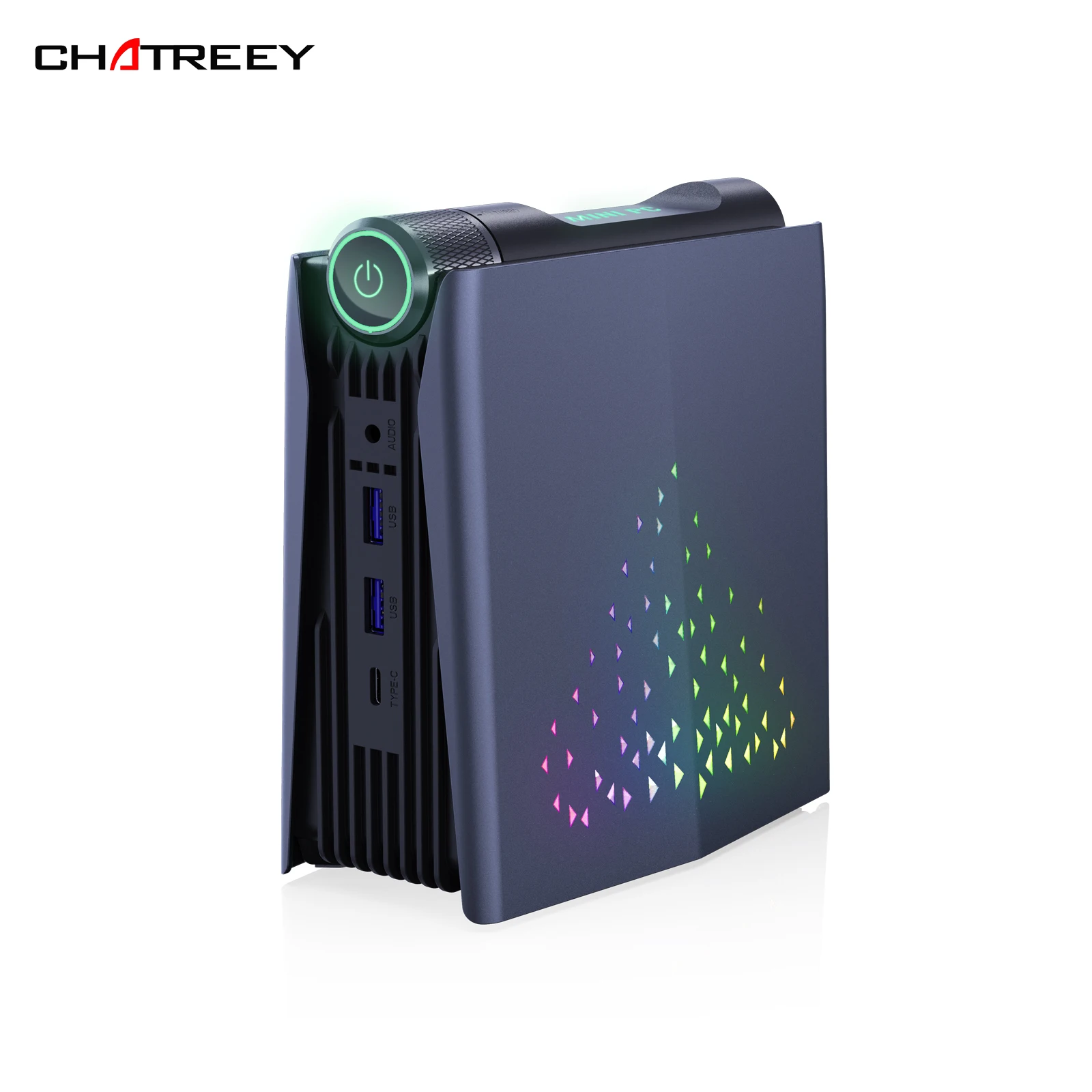 Мини-ПК kitreey AMR5 Ryzen 5 5600U RGB игровой настольный компьютер с подсветкой WiFi 6 BT 5,0 Предустановленная Windows 11