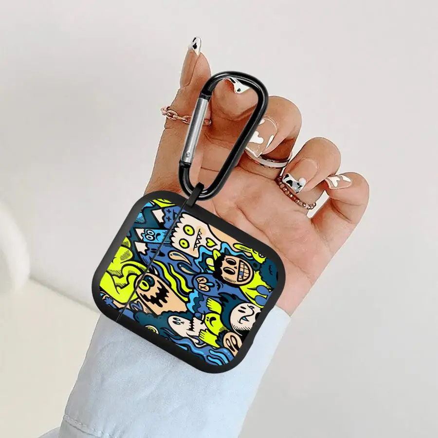 Фото Чехлы для наушников, чехол для Airpods Pro Pro2 1 2 3 Pro3 4, мультяшный граффити-монстр №1