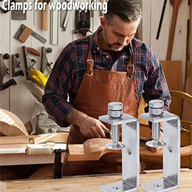 Металлический зажим Сверхмощный C-образный деревообрабатывающий с широкими