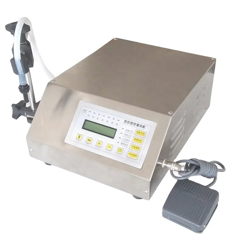 

Factory price small GFK-160 water softdrink juice liquid filling machine