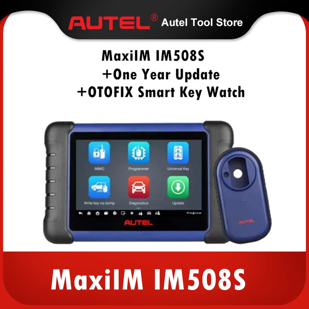 

Autel MaxiIM IM508S (Autel IM508 II) Key Programming Tool with 34 Special Services With +G-BOX2 Get 1pc OTOFIX Smart Key Watch