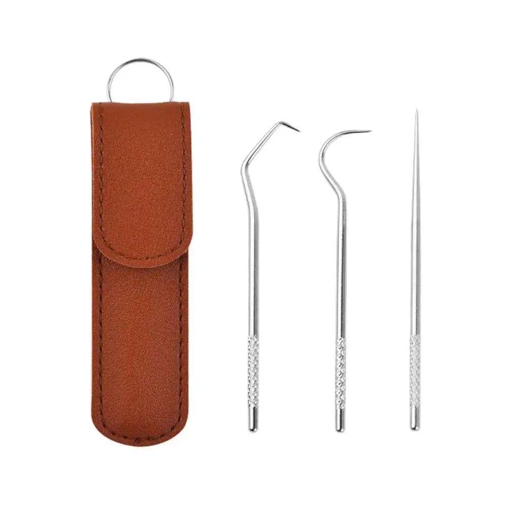 

Cleaning Teeth Tool Teeth Picker Stone Remover Stainless Steel Toothpick Set Oral Crochet Care Tool Teeth Flossing Set