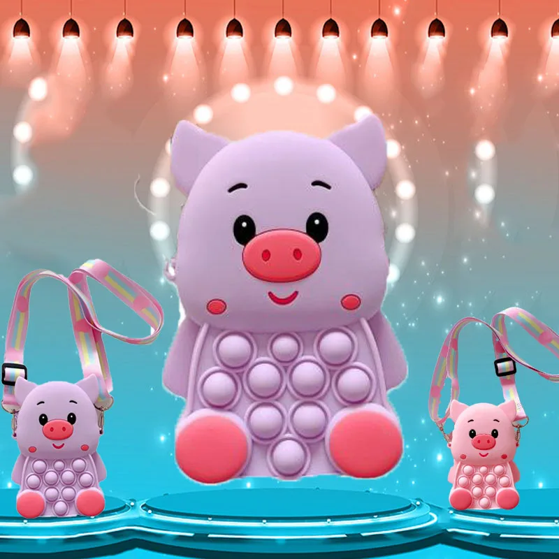 

Kawaii Pig Pop It Push Bubble Fidget Bags Fidget Toys Children Anti Stress Spotify Premium Girls Adult Antistress Squishy Gift