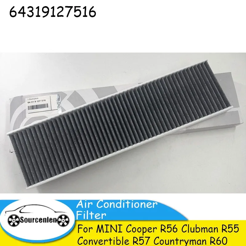 

Фильтр кондиционера 64319127516 64319-127516 64113422665 для MINI Cooper R56 Clubman R55 Convertible R57 Countryman R60